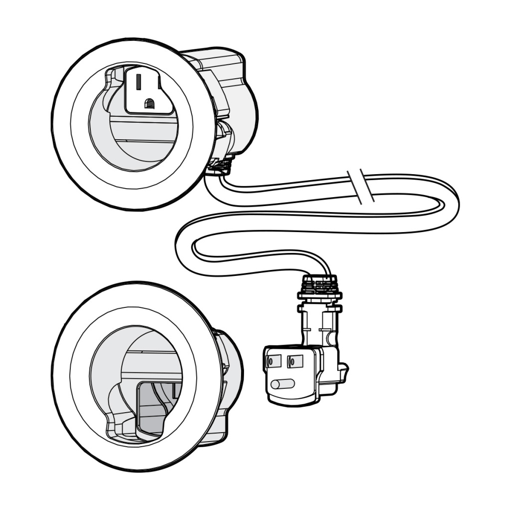 Sanus In-Wall Cable Management Kit in White