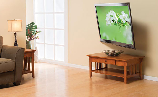 Image of a living room using a Sanus mount.